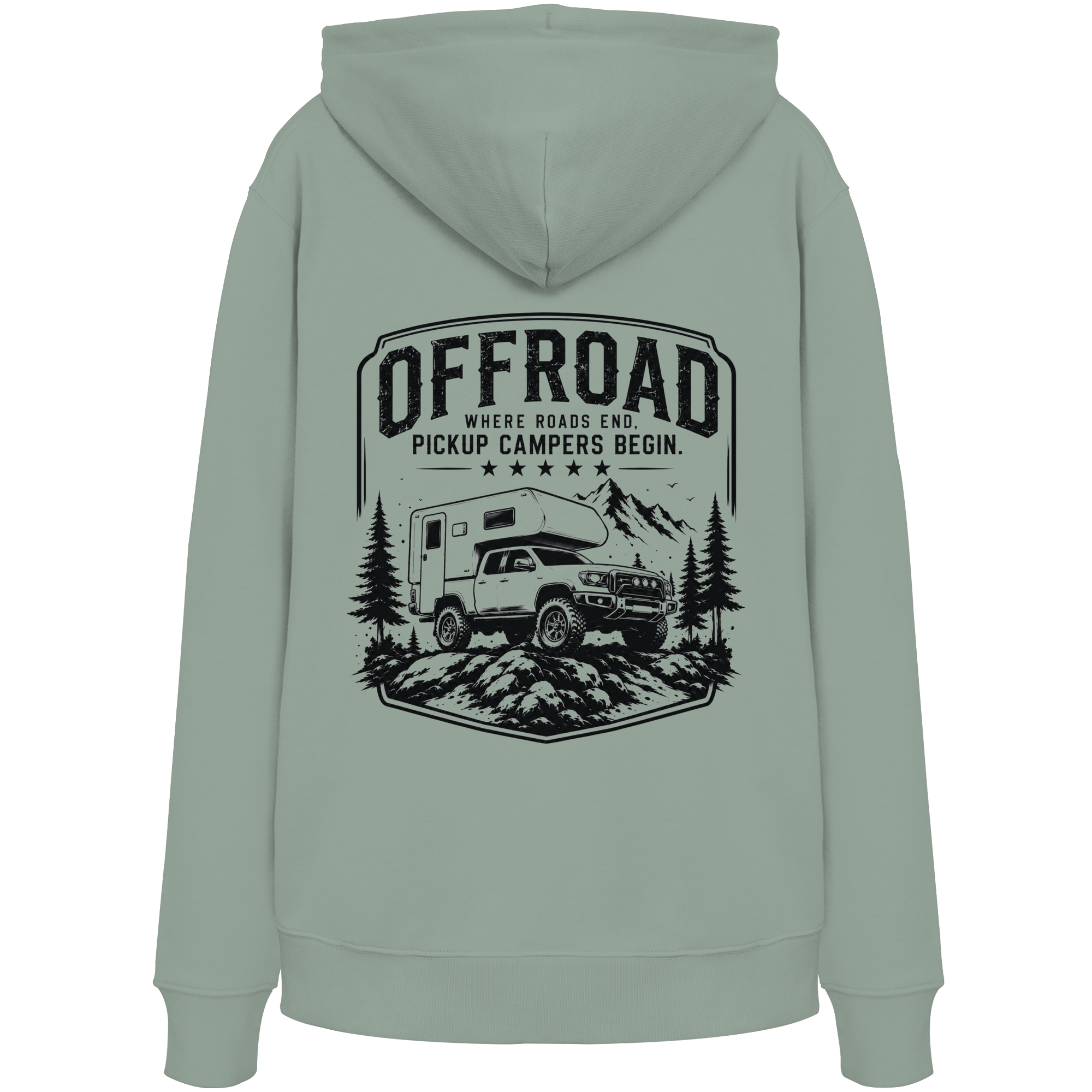 Offroad Camper Unisex Hoodie - Where Roads End