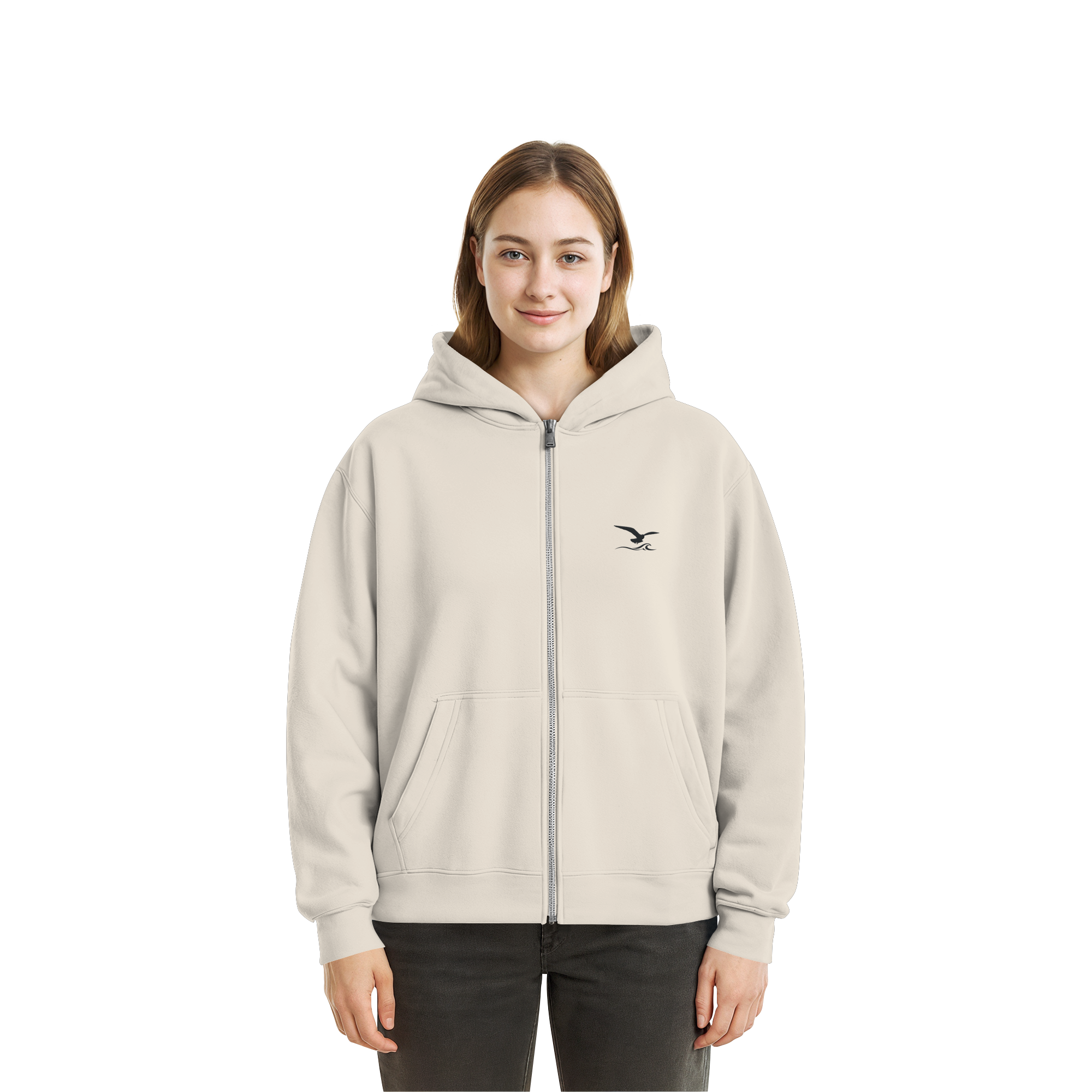 Fluffy Zipper mit Stick - Comfy