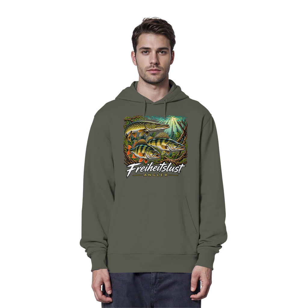 Freiheitslust Fishing Hoodie- Raubfisch Tripple