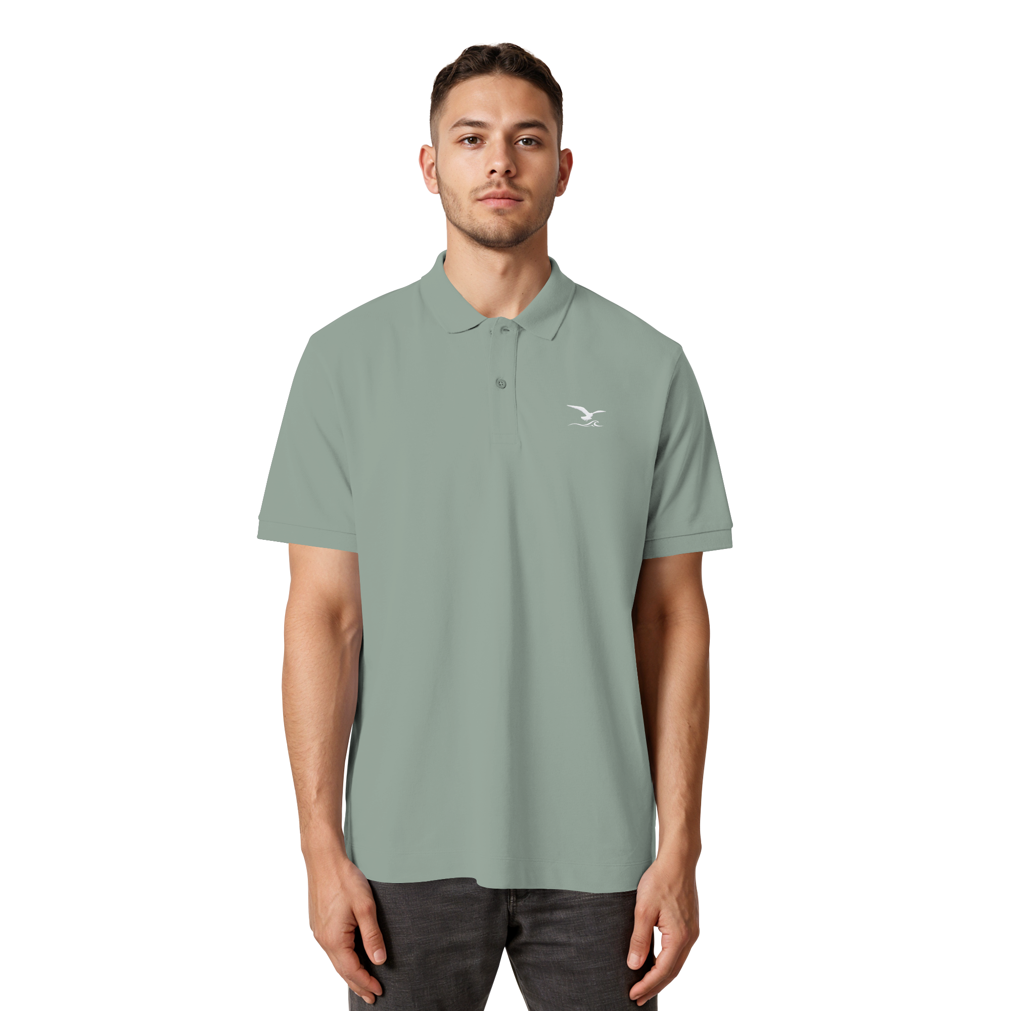 Herren Premium Poloshirt mit Stick - Network