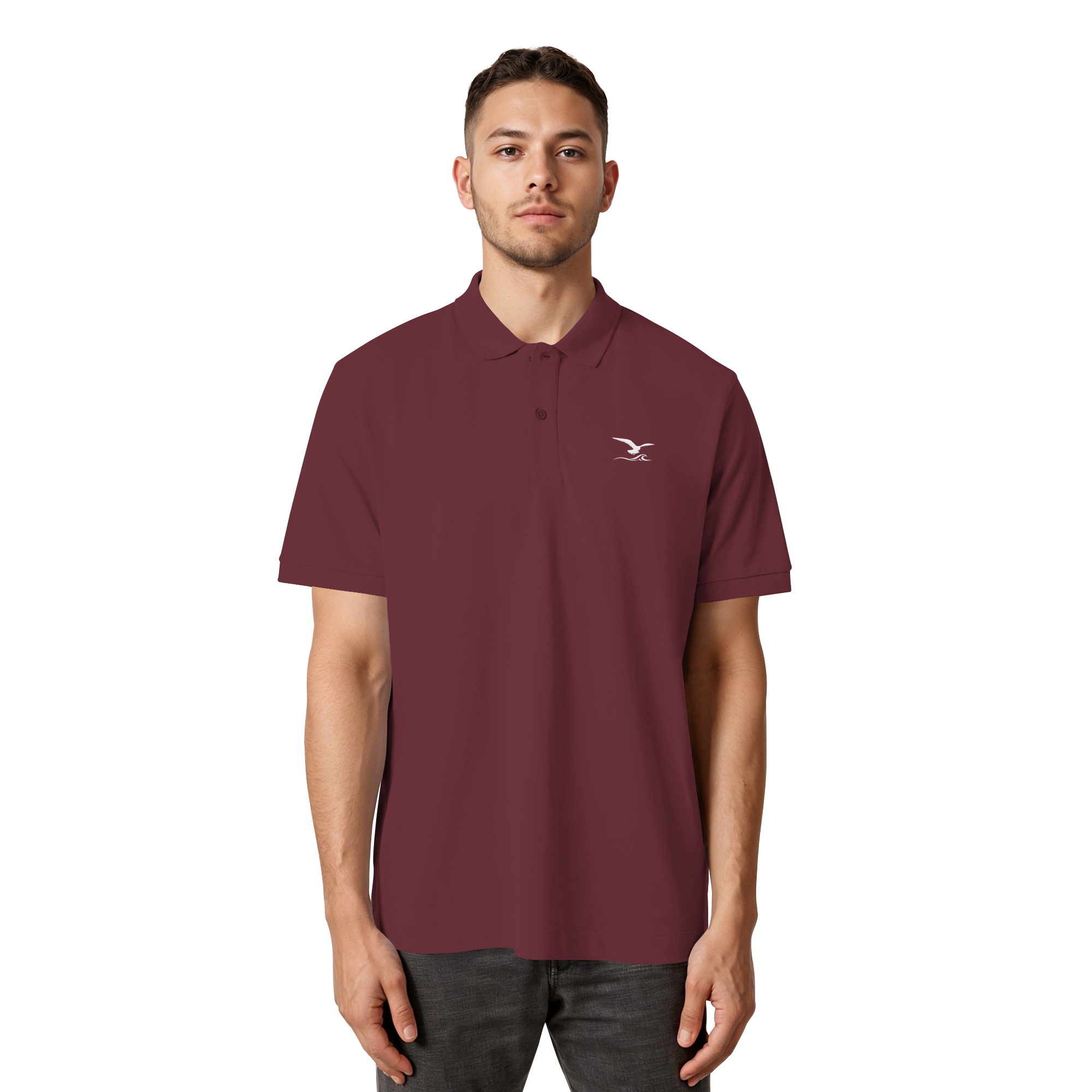 Herren Premium Poloshirt mit Stick - Network