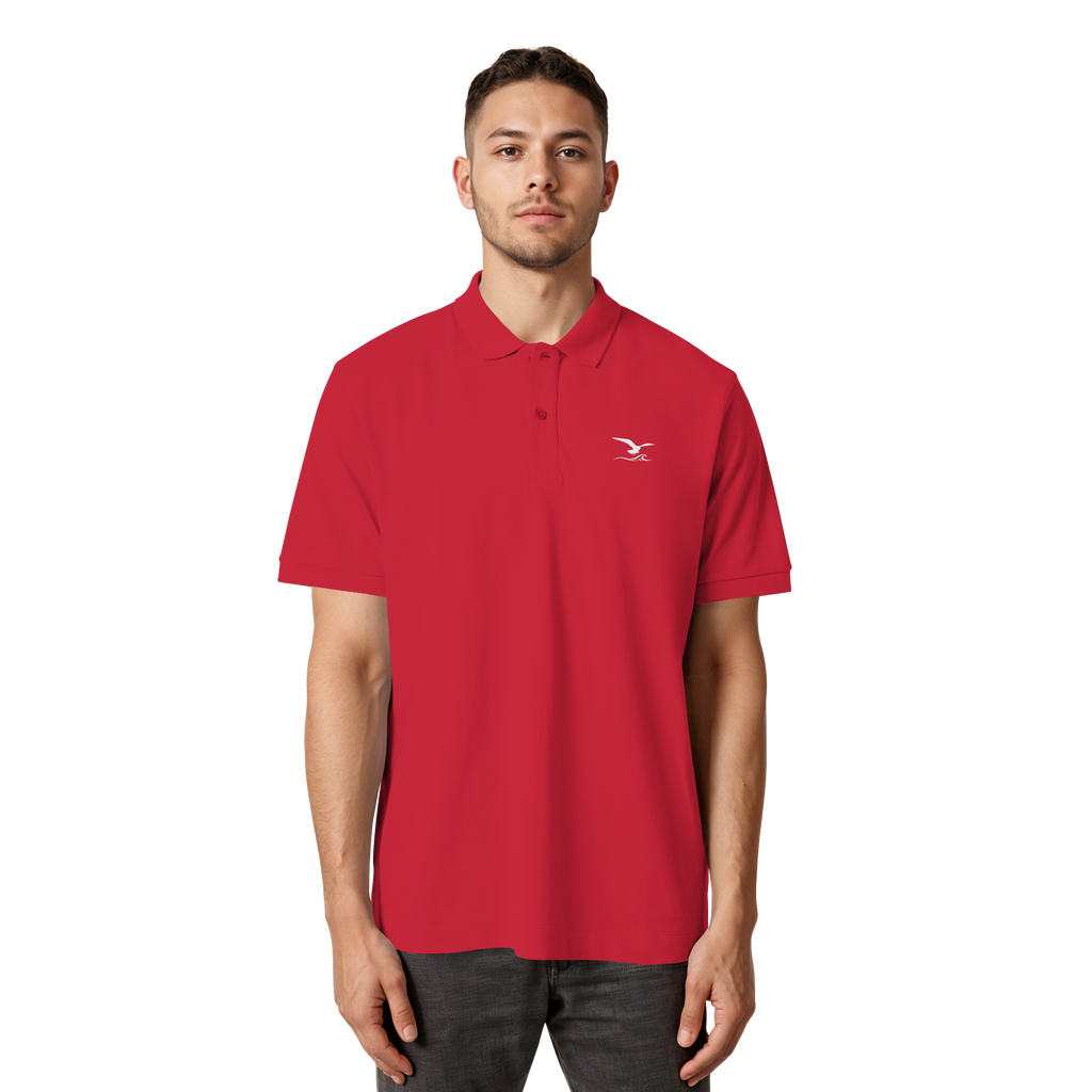 Herren Premium Poloshirt mit Stick - Network