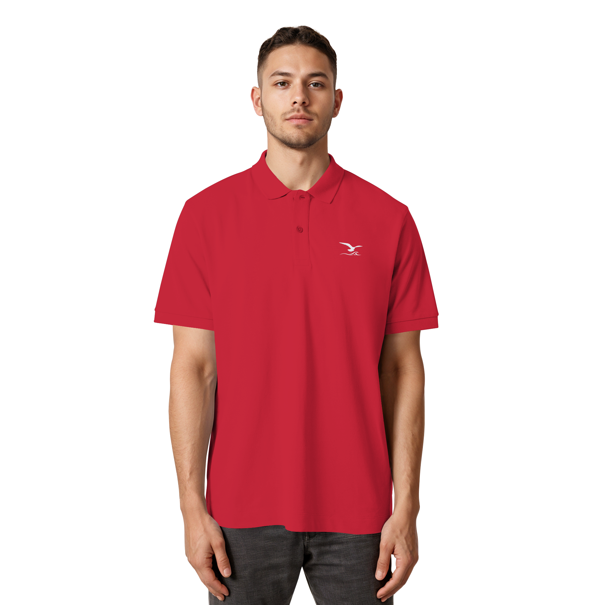 Herren Premium Poloshirt mit Stick - Network