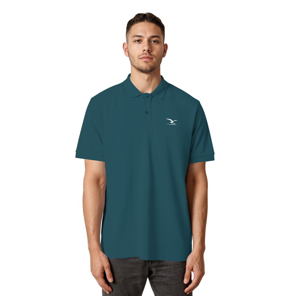 Herren Premium Poloshirt mit Stick - Network
