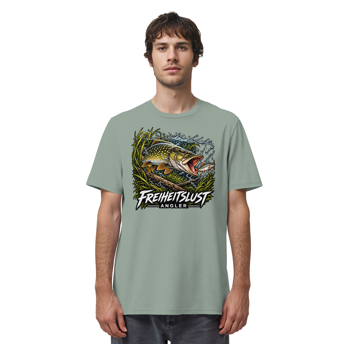 Freiheitslust Fishing T-Shirt - Hecht Edition