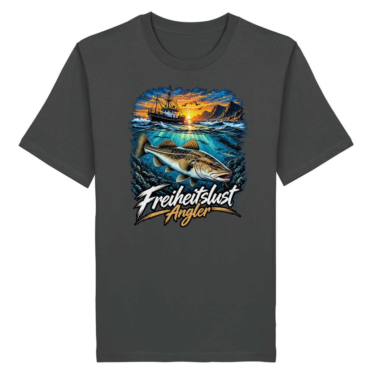 Freiheitslust Fishing T-Shirt - Dorsch Edition