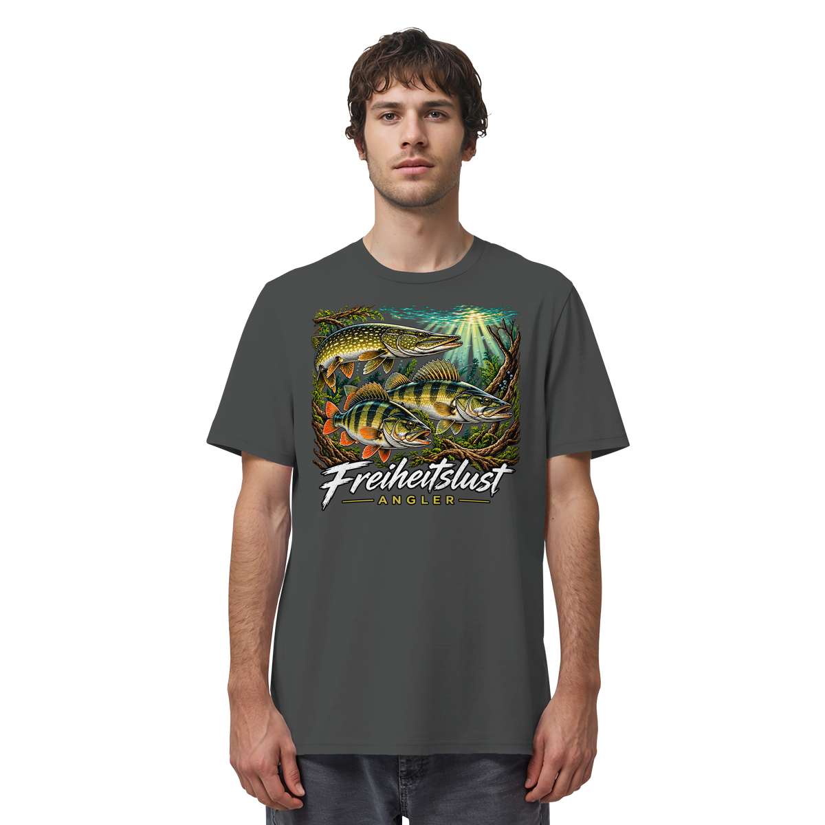 Freiheitslust Fishing T-Shirt - Raubfisch Tripple