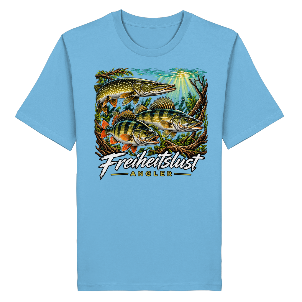 Freiheitslust Fishing T-Shirt - Raubfisch Tripple
