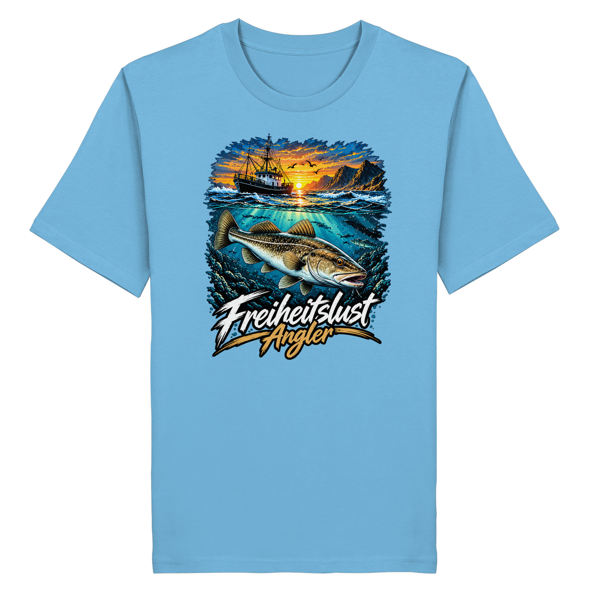 Freiheitslust Fishing T-Shirt - Dorsch Edition