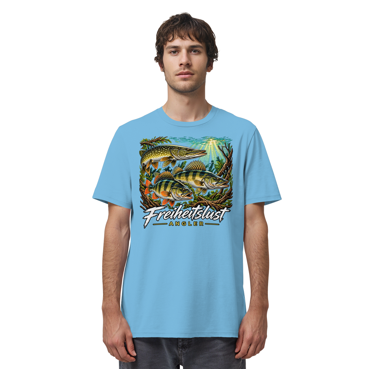 Freiheitslust Fishing T-Shirt - Raubfisch Tripple
