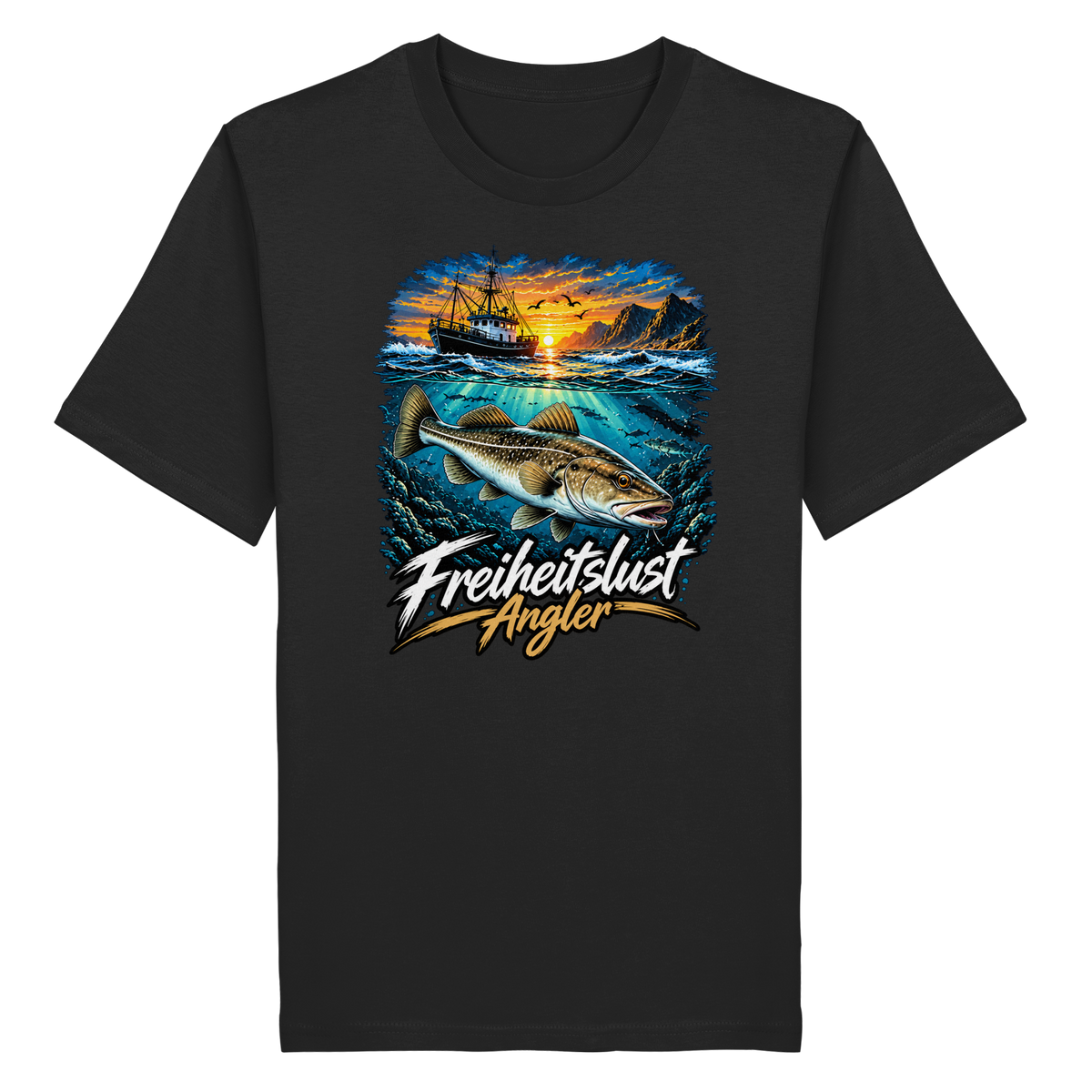 Freiheitslust Fishing T-Shirt - Dorsch Edition