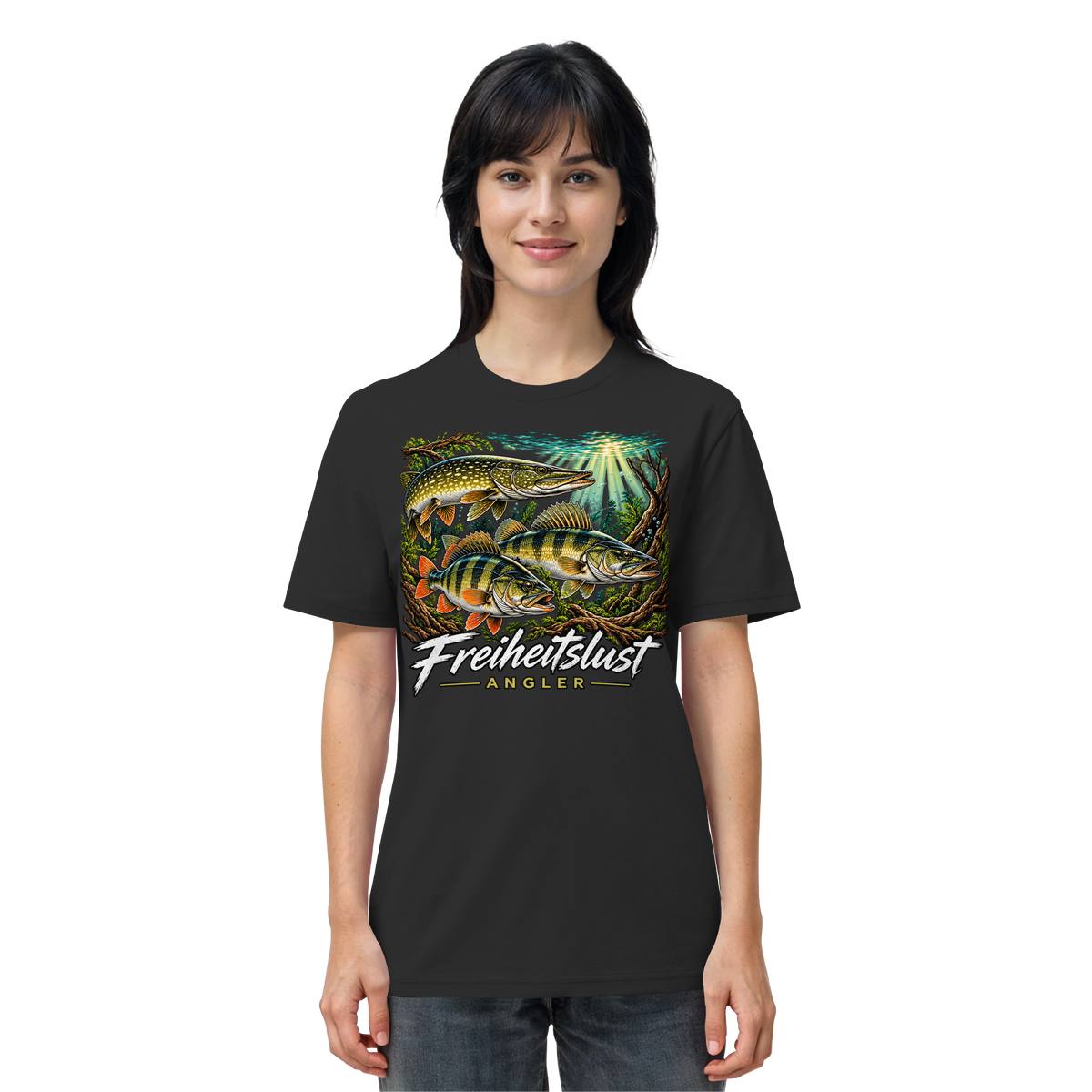 Freiheitslust Fishing T-Shirt - Raubfisch Tripple