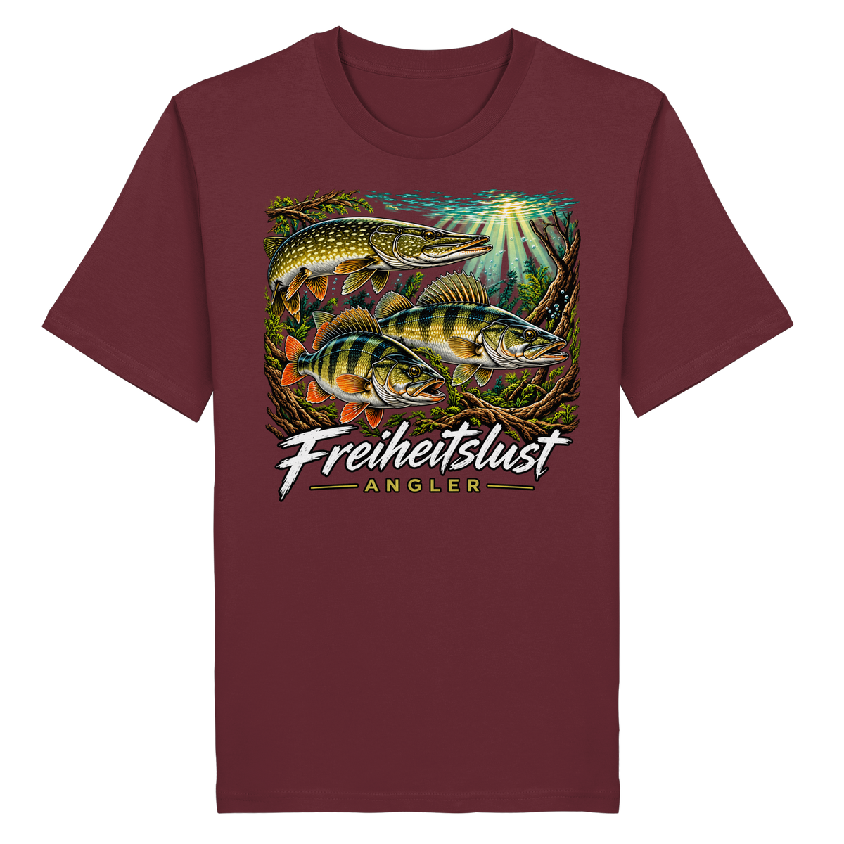 Freiheitslust Fishing T-Shirt - Raubfisch Tripple