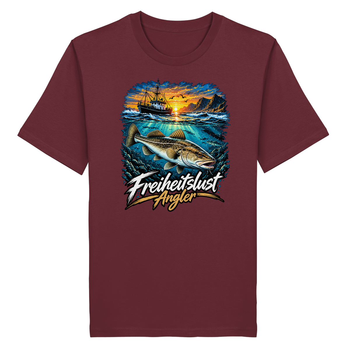 Freiheitslust Fishing T-Shirt - Dorsch Edition