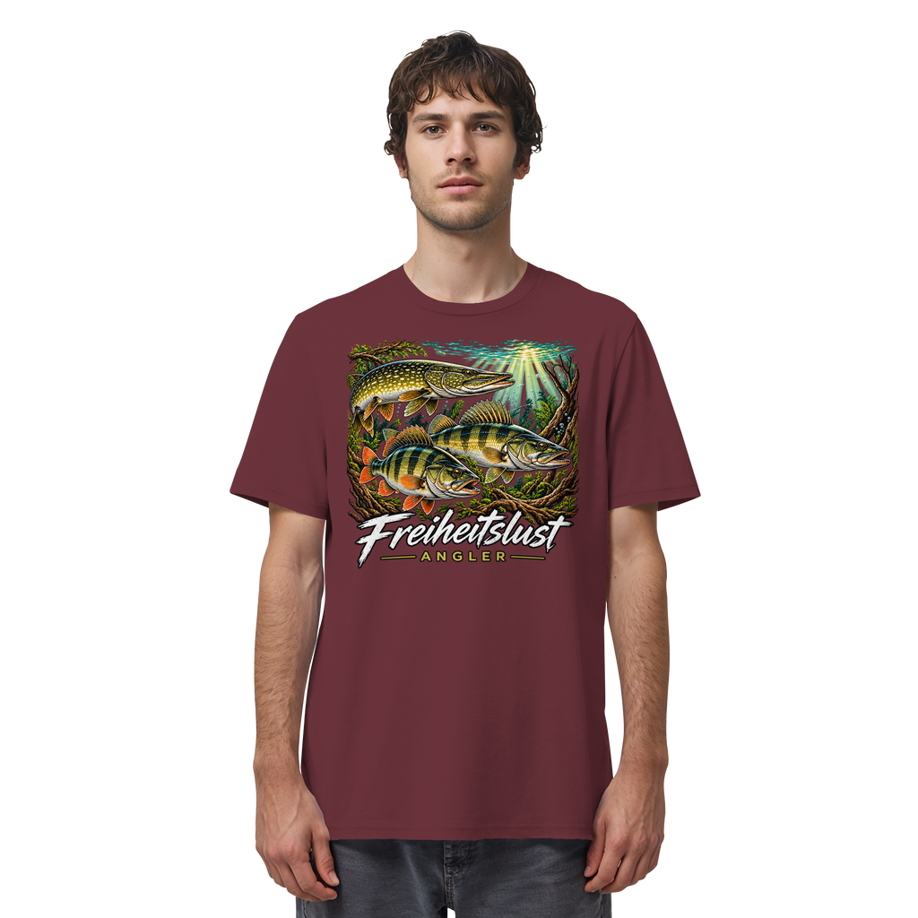 Freiheitslust Fishing T-Shirt - Raubfisch Tripple