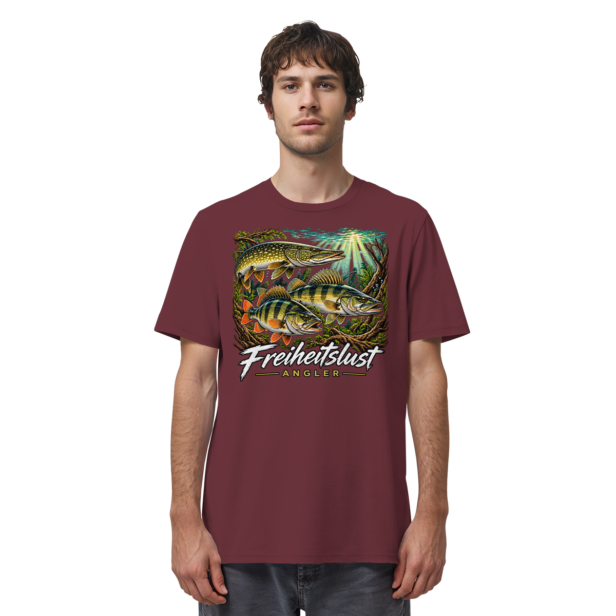 Freiheitslust Fishing T-Shirt - Raubfisch Tripple