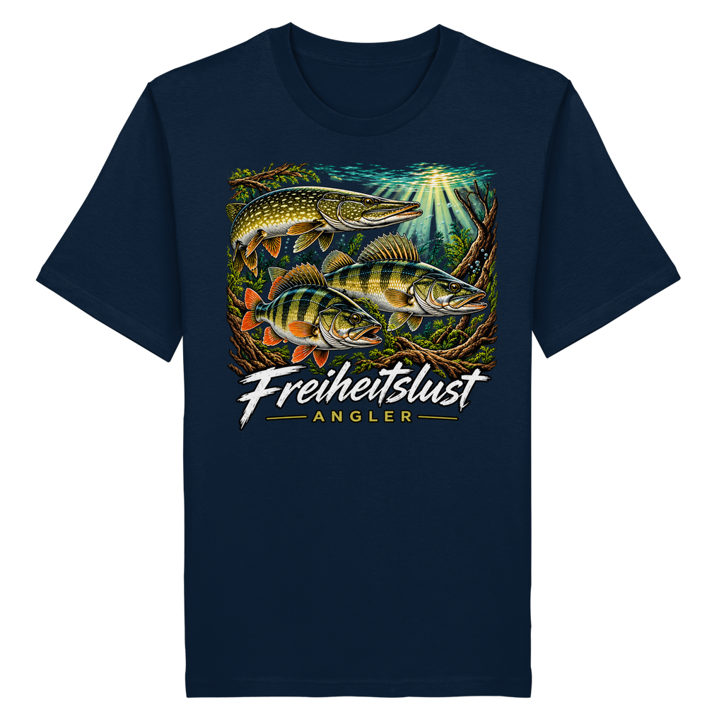 Freiheitslust Fishing T-Shirt - Raubfisch Tripple