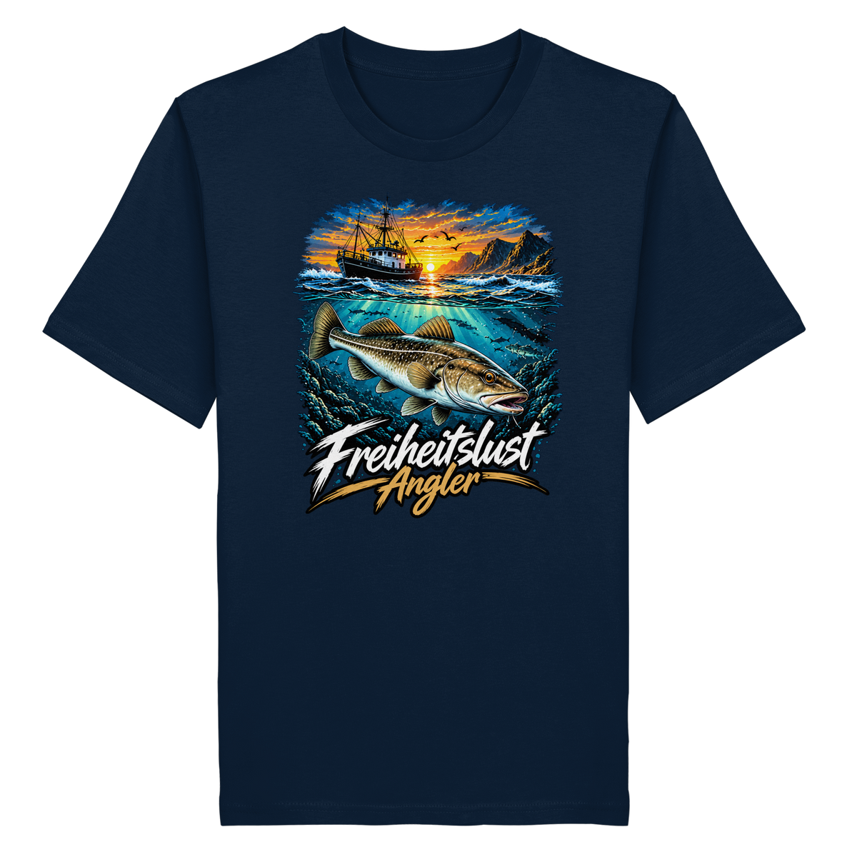 Freiheitslust Fishing T-Shirt - Dorsch Edition