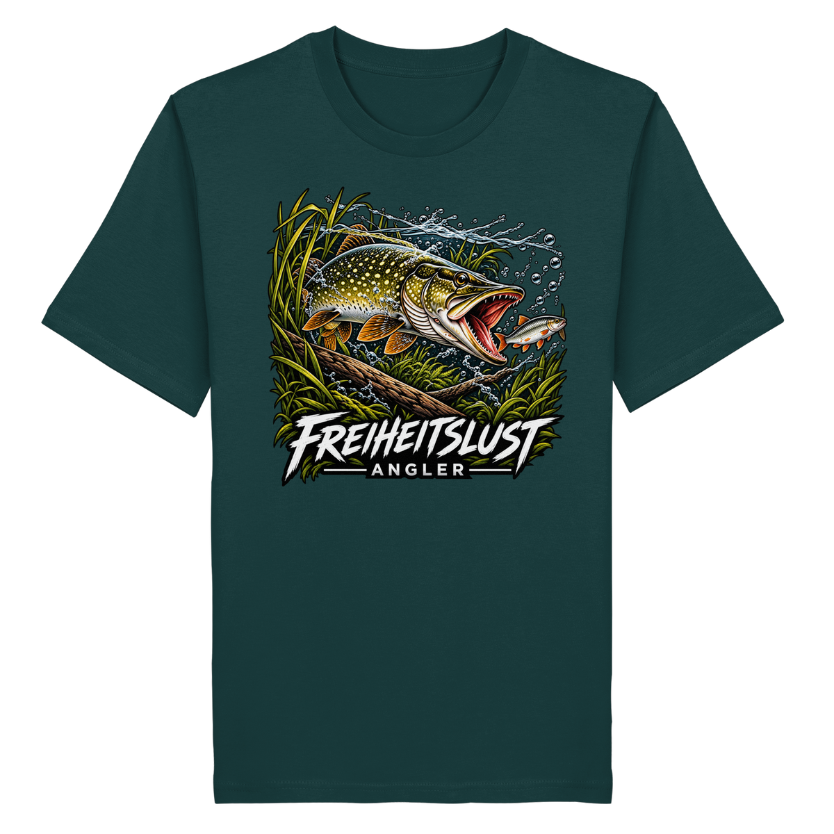 Freiheitslust Fishing T-Shirt - Hecht Edition