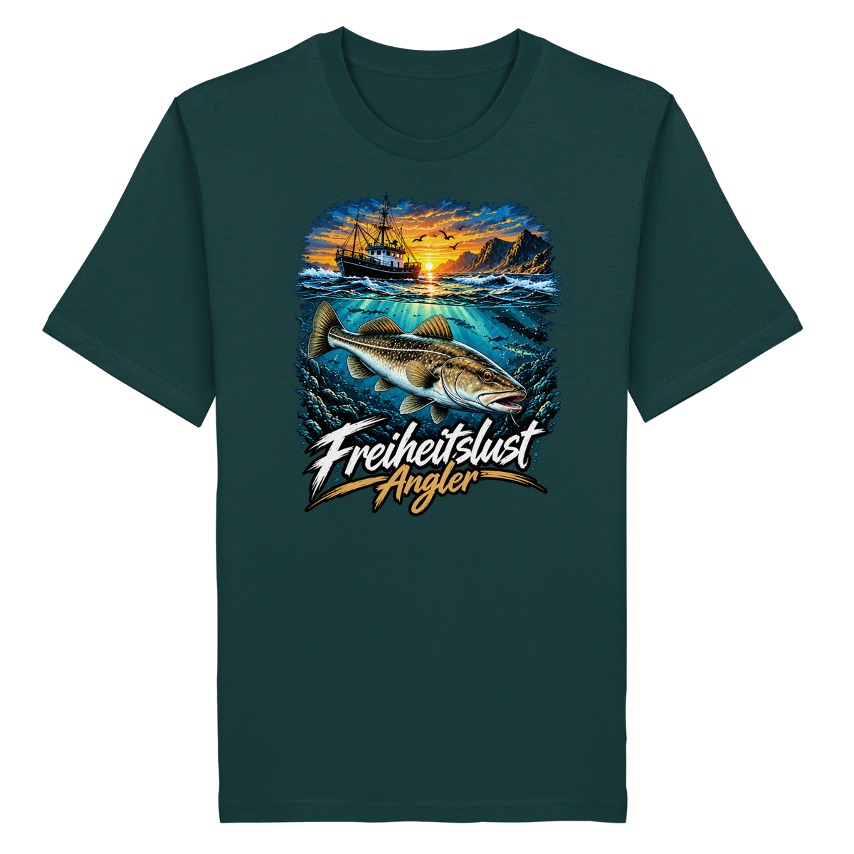 Freiheitslust Fishing T-Shirt - Dorsch Edition