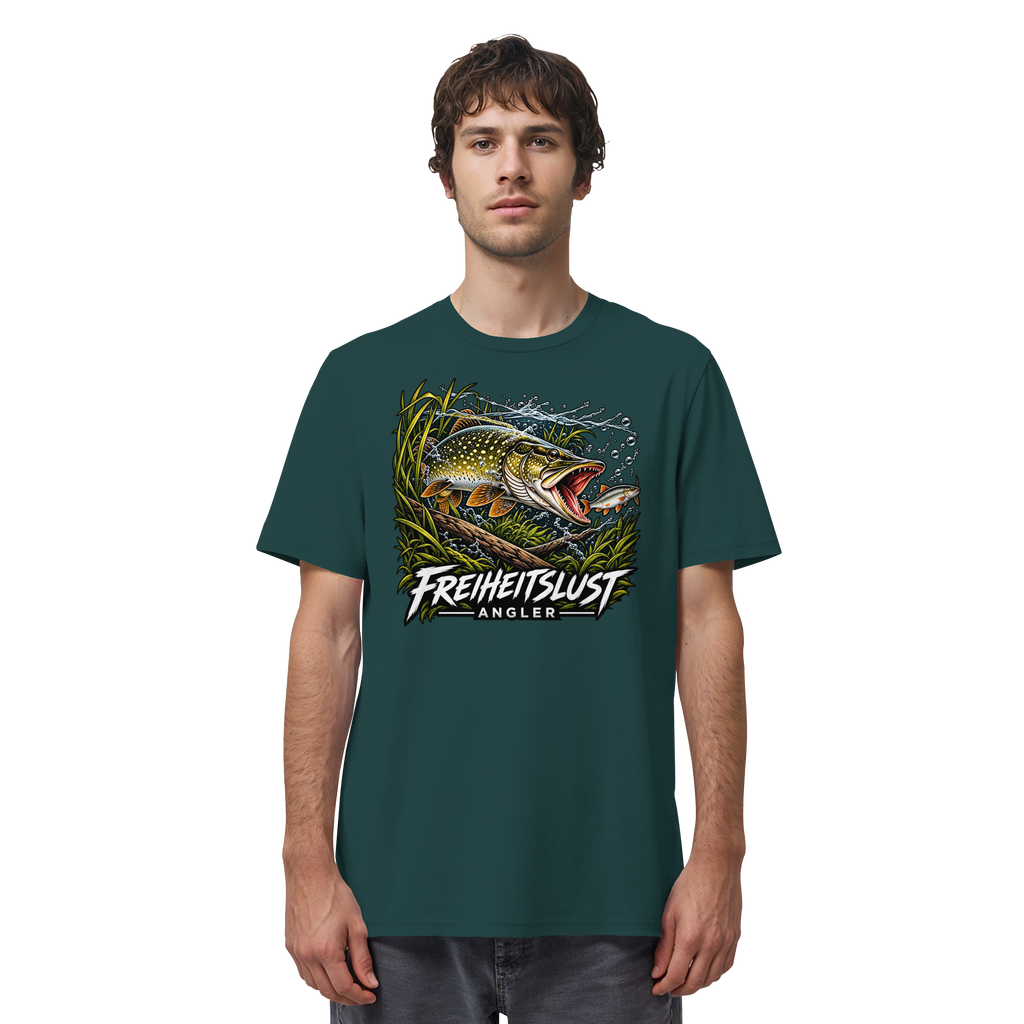 Freiheitslust Fishing T-Shirt - Hecht Edition