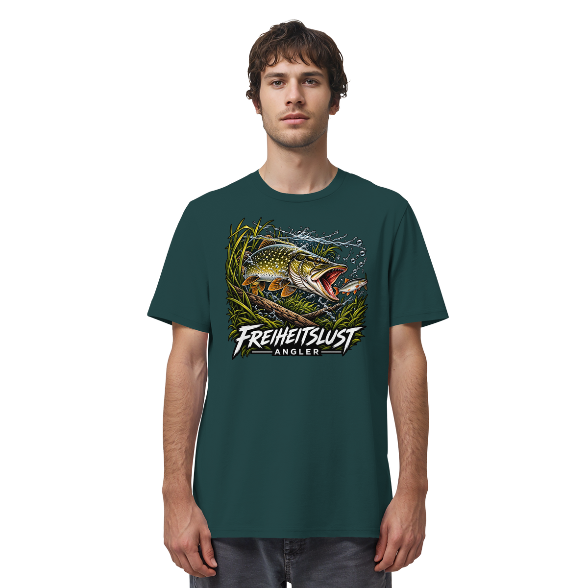 Freiheitslust Fishing T-Shirt - Hecht Edition