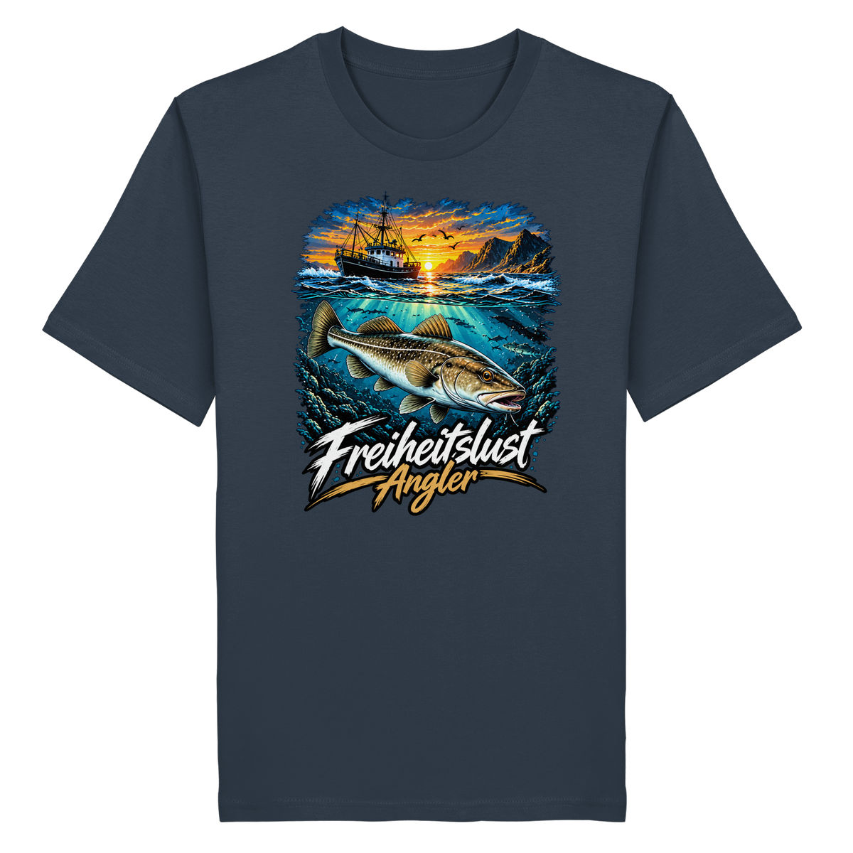 Freiheitslust Fishing T-Shirt - Dorsch Edition