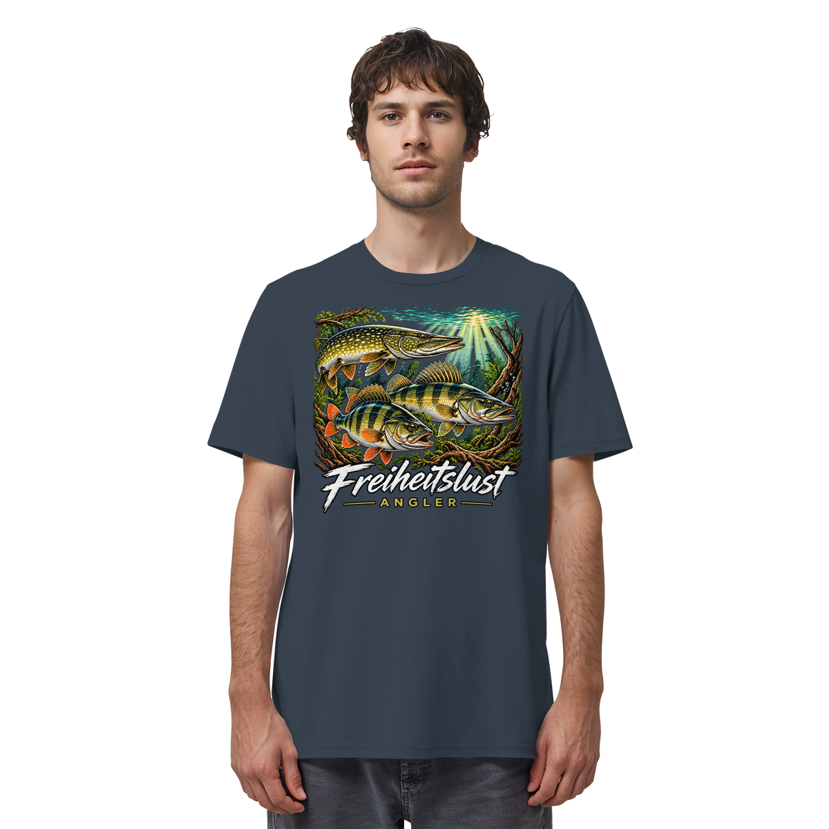 Freiheitslust Fishing T-Shirt - Raubfisch Tripple