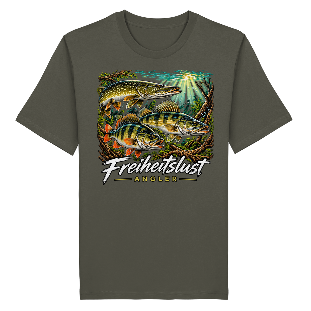 Freiheitslust Fishing T-Shirt - Raubfisch Tripple