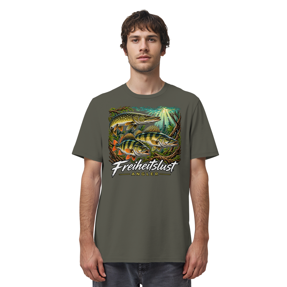 Freiheitslust Fishing T-Shirt - Raubfisch Tripple