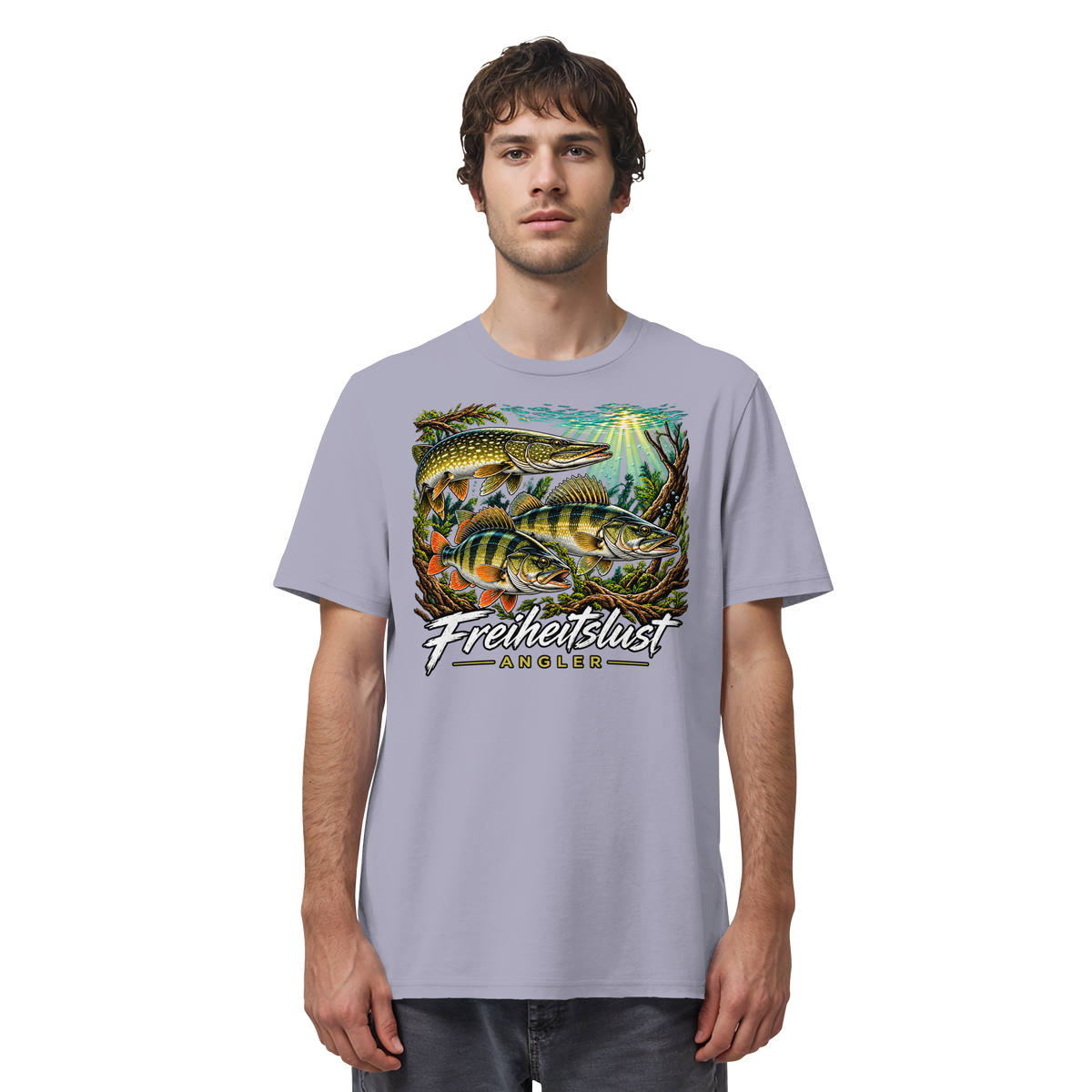Freiheitslust Fishing T-Shirt - Raubfisch Tripple