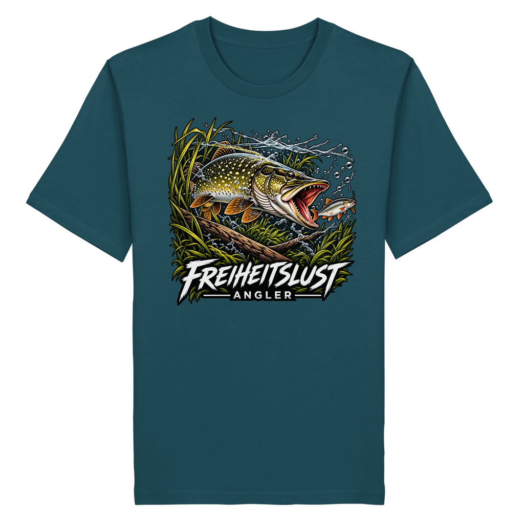 Freiheitslust Fishing T-Shirt - Hecht Edition