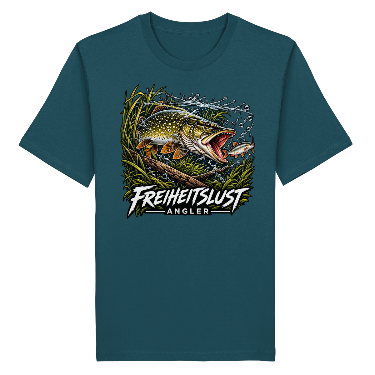 Freiheitslust Fishing T-Shirt - Hecht Edition