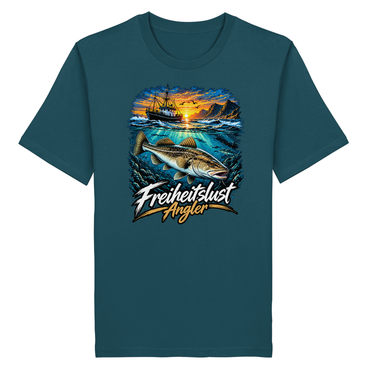Freiheitslust Fishing T-Shirt - Dorsch Edition