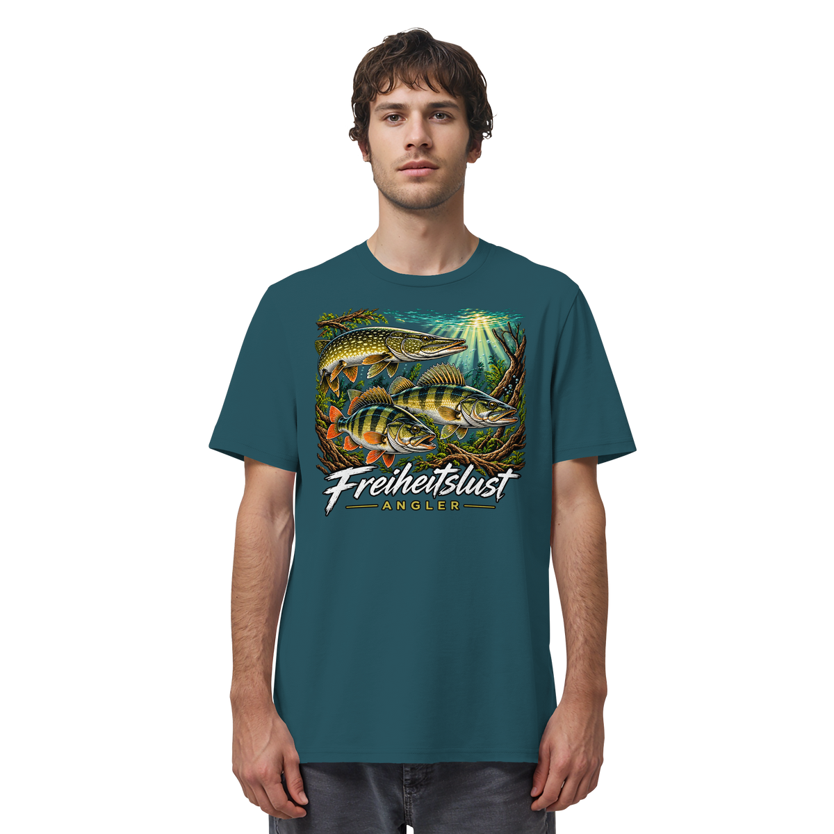 Freiheitslust Fishing T-Shirt - Raubfisch Tripple