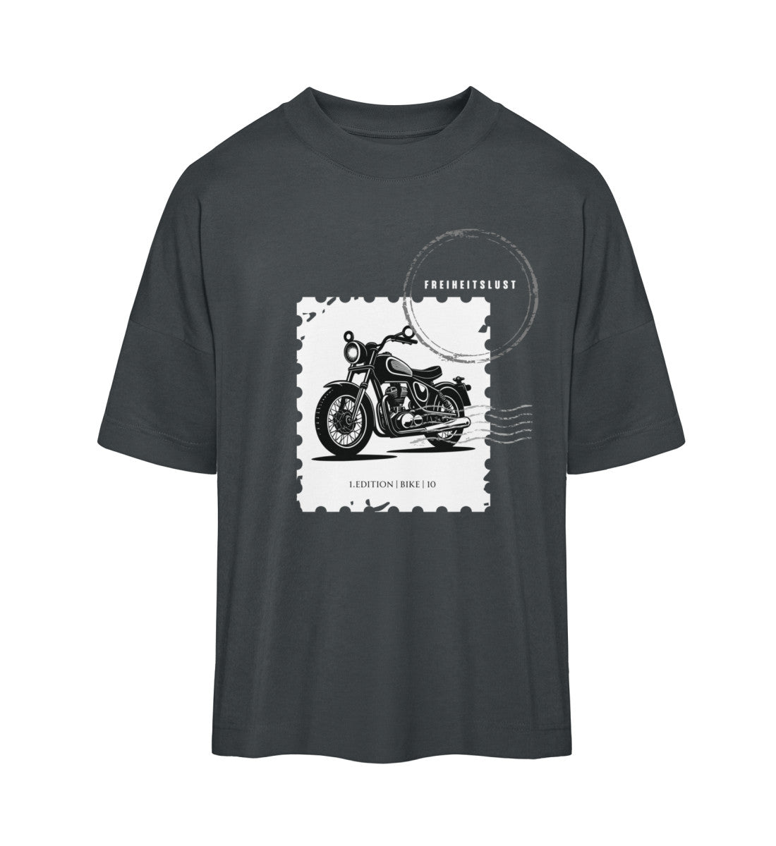 Motorrad Briefmarke Shirt Abenteuer