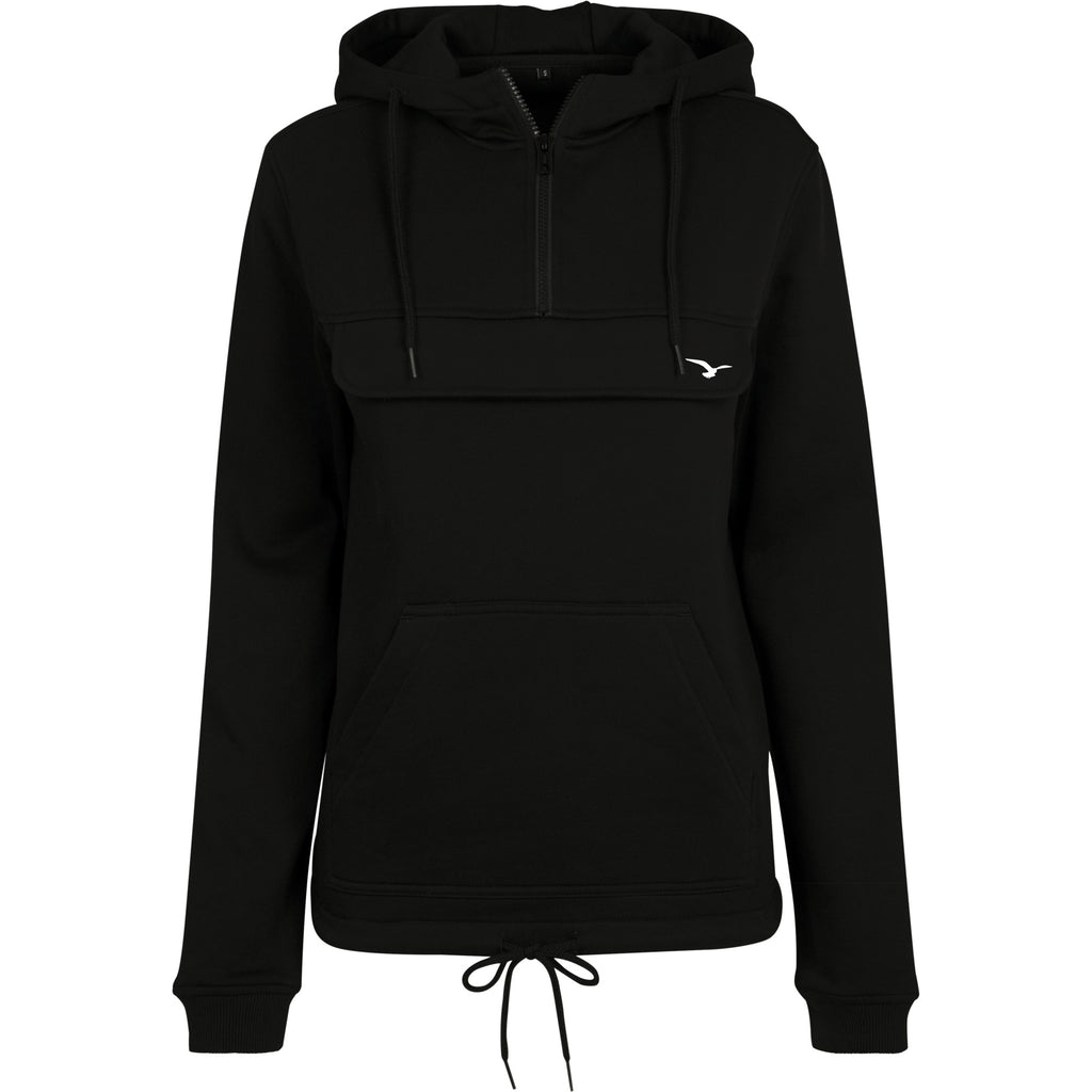 Pull Over Hoodie Damen schwarz Farbe
