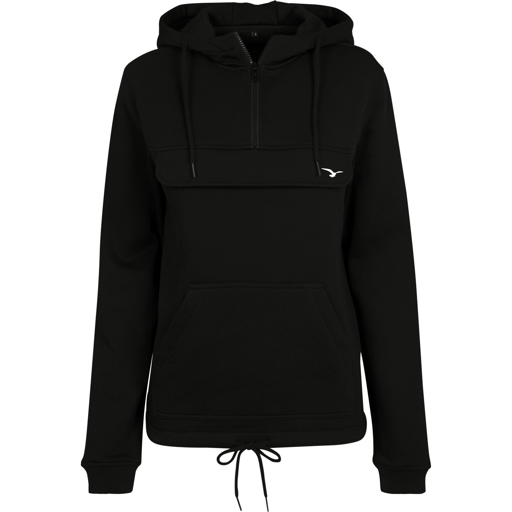 Pull Over Hoodie Damen schwarz Farbe