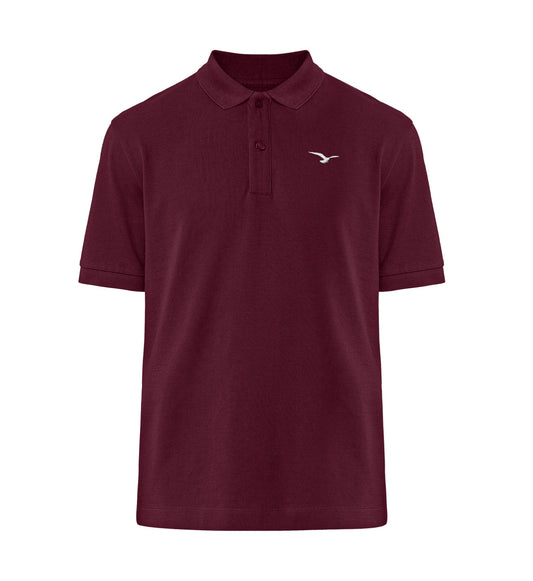 Burgundy-Polo Shirt men Logo  Adler