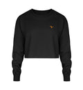 Bauchfreies Shirt Schwarz Adler Logo