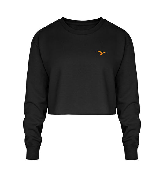 Bauchfreies Shirt Schwarz Adler Logo