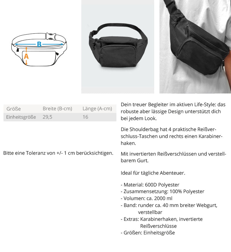 Measurement richtige Größe für Bauchtasche